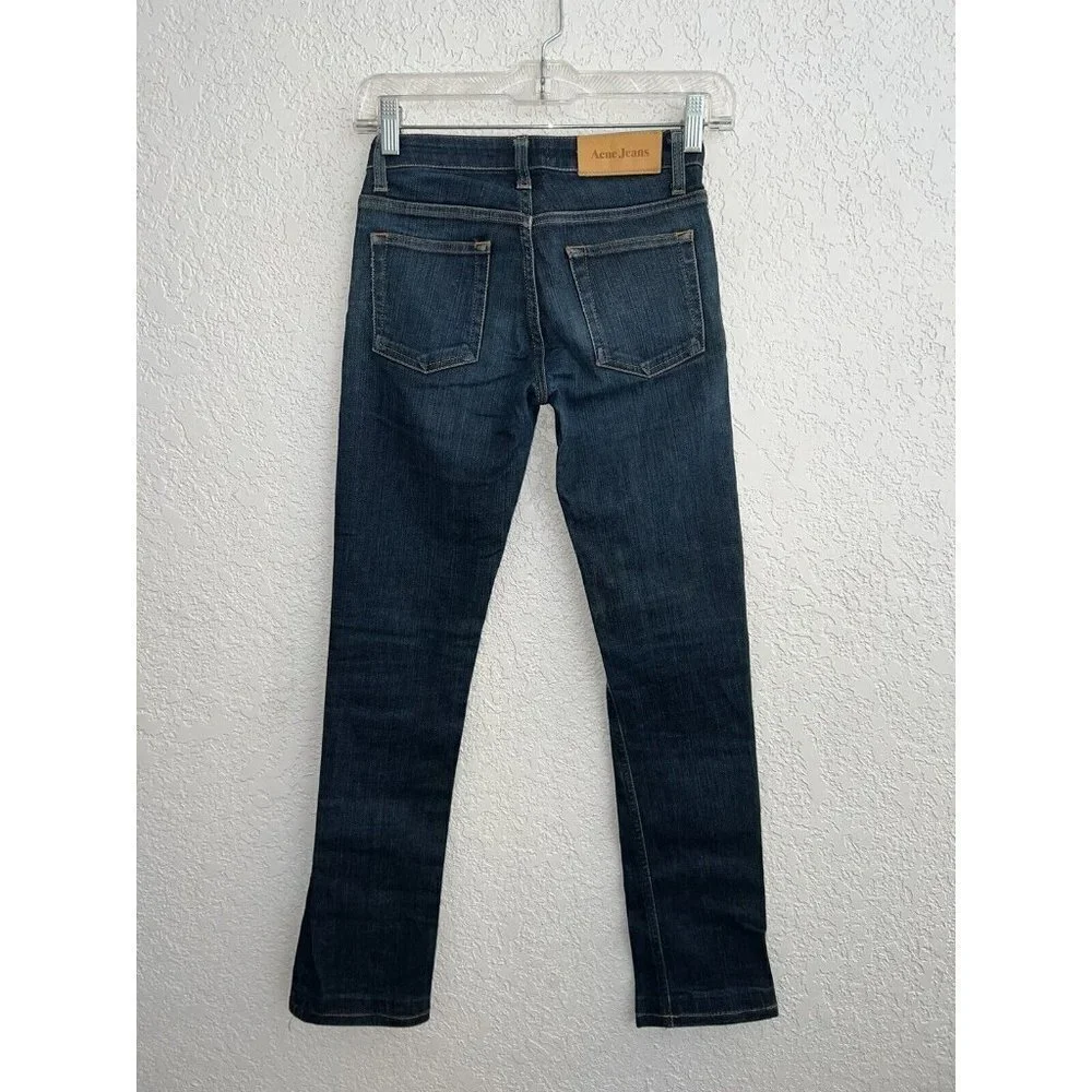 ACNE studios jeans women 25” waist dark wash mid rise denim skinny & boot cut D1 - Picture 4 of 9